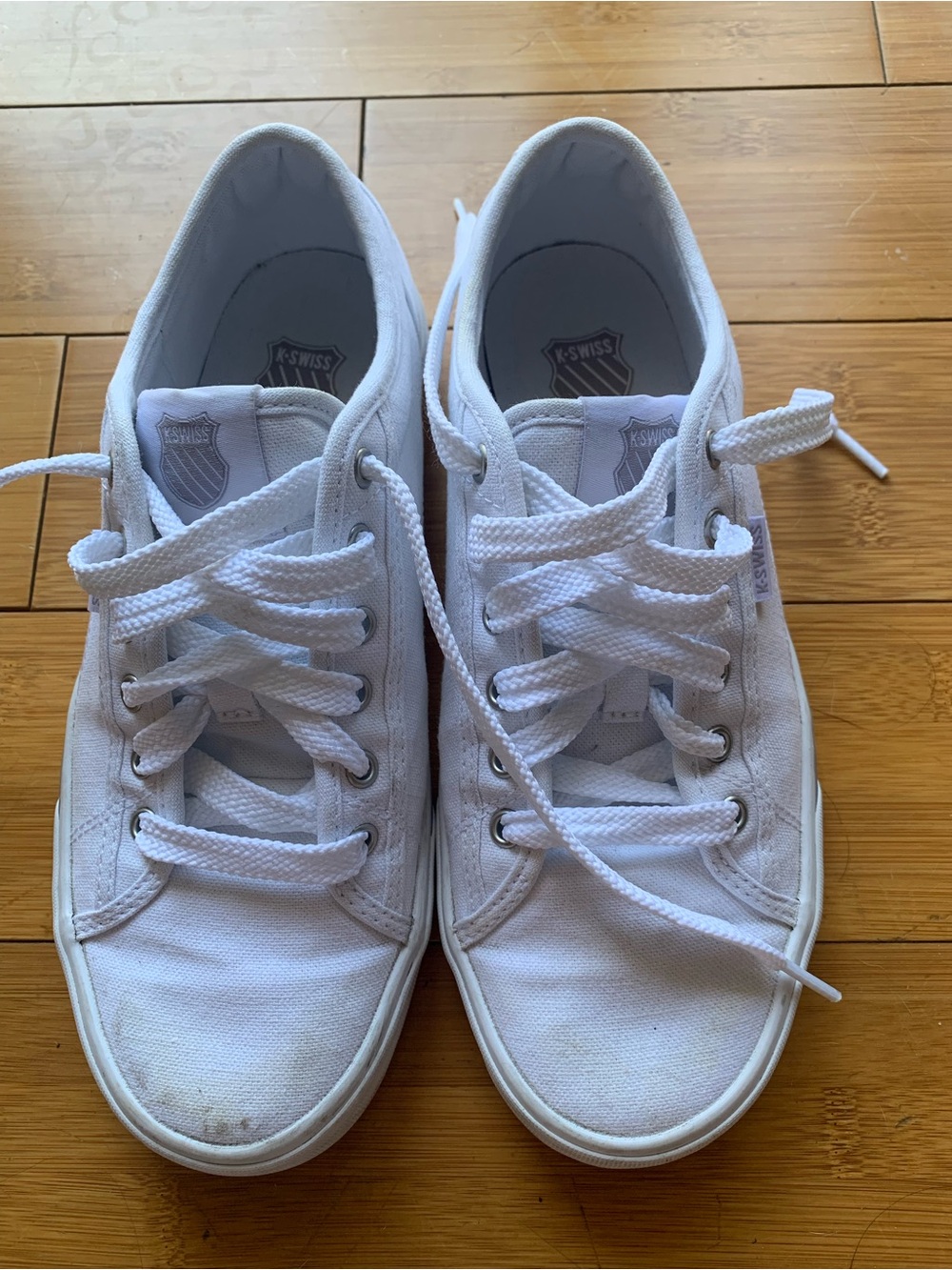 K-Swiss Classic White Canvas Sneakers